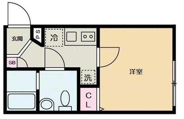 ラヴィータ東長崎(1K/3階)の間取り写真