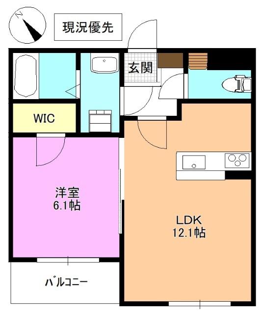 シェリーアネラ(1LDK/3階)の間取り写真