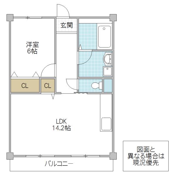 ヴァンテアン(1LDK/3階)の間取り写真