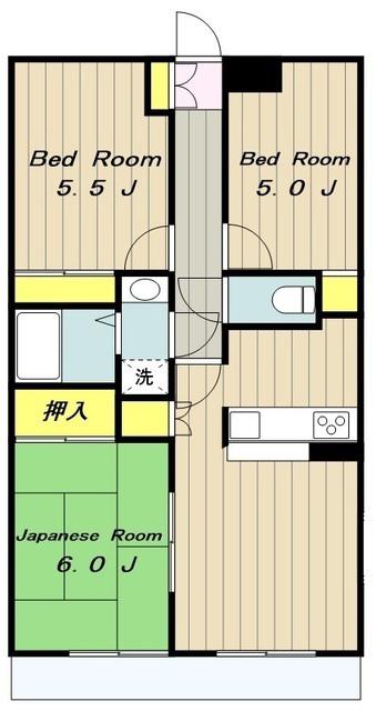 アーバンプレイス橋本(3LDK/1階)の間取り写真