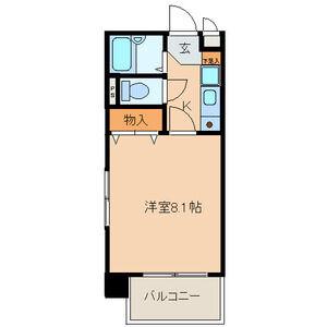 リバーサイドタカセ(1K/4階)の間取り写真