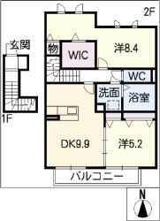 スチムラス(2DK/2階)の間取り写真