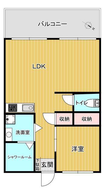マンションニュー行徳第四(1LDK/6階)の間取り写真