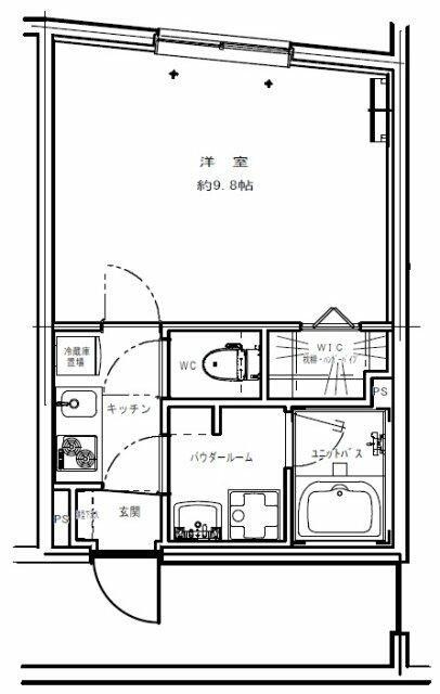 GENOVIA根津(1K/1階)の間取り写真