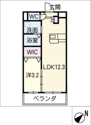 グッドスリー白須賀(1LDK/1階)の間取り写真