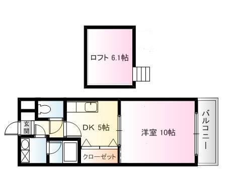 尾末ROYALSALON(1DK/3階)の間取り写真