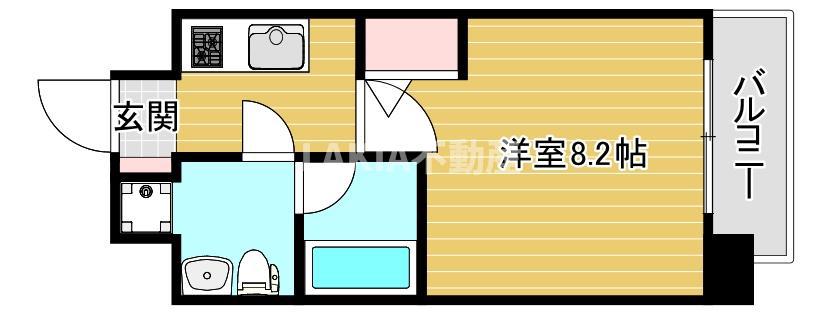 TS SQUARE城東野江(1K/2階)の間取り写真
