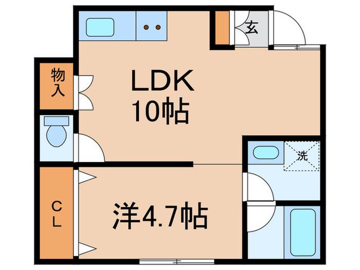 アトリオ三軒茶屋(1LDK/1階)の間取り写真