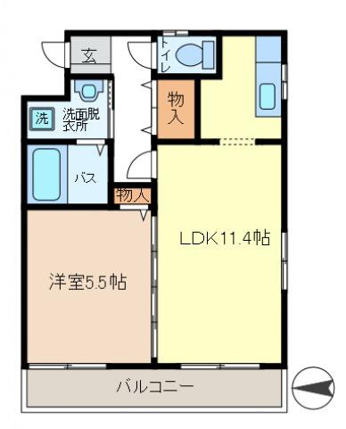 コンフォートヴィレッジ金町(1LDK/4階)の間取り写真