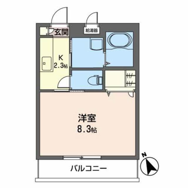 SC霞城 B(1K/3階)の間取り写真