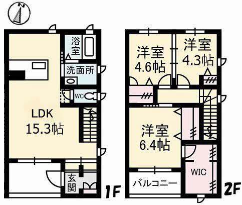 シャーメゾン御幸A(3LDK/1階)の間取り写真