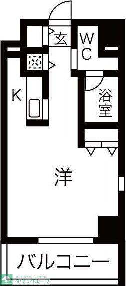 アーバンポイント高崎(1K/6階)の間取り写真