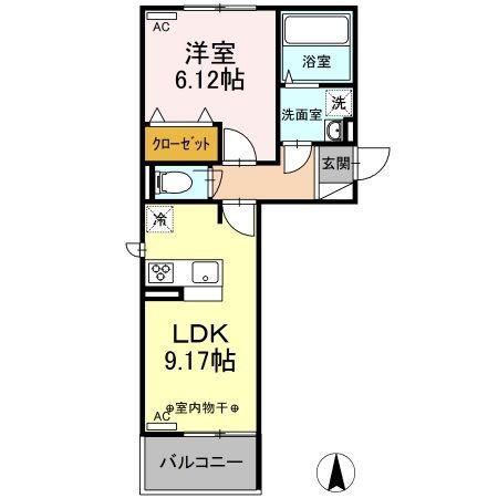VILLA REGALOII(1LDK/3階)の間取り写真