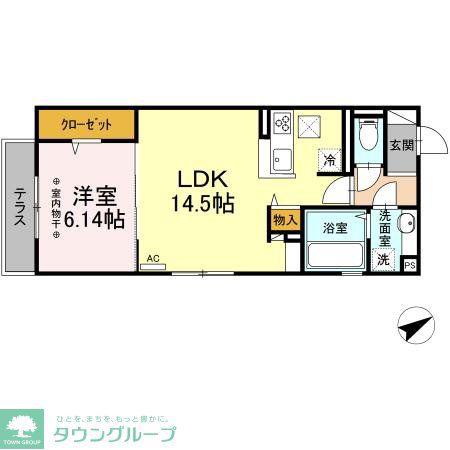 サンクアン吉祥寺(1LDK/1階)の間取り写真