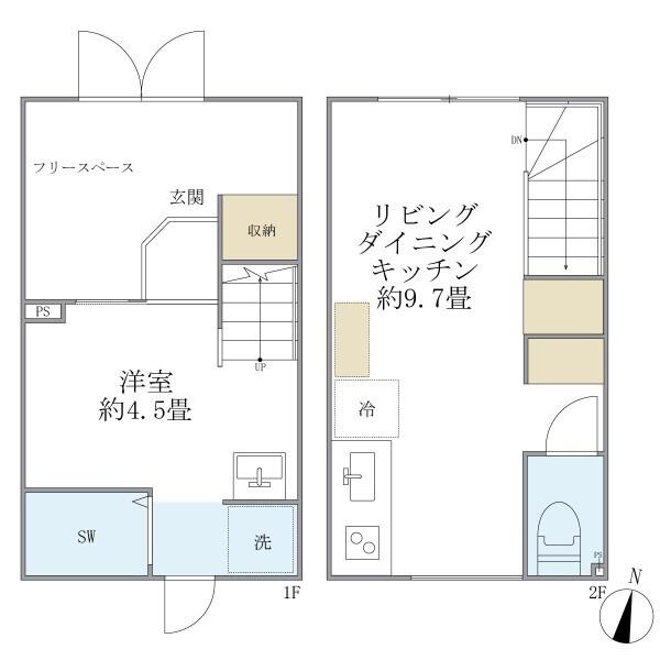 フォルモント(1LDK/1階)の間取り写真