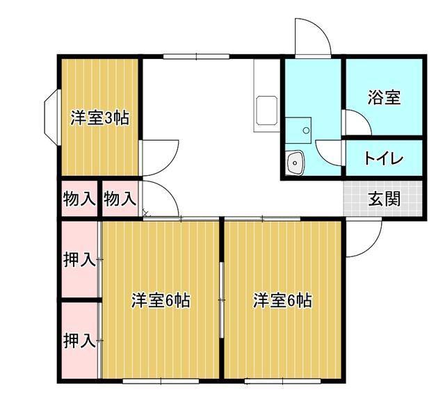 木の宮マンション(2SDK/2階)の間取り写真