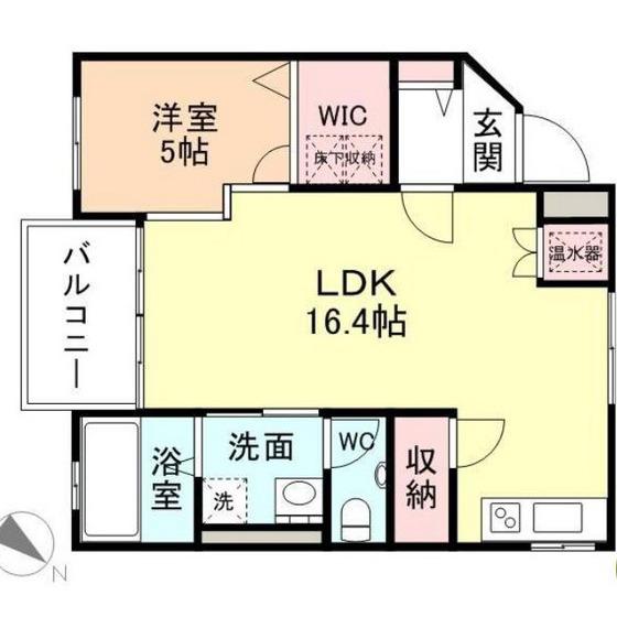 プルミエールU(1LDK/4階)の間取り写真