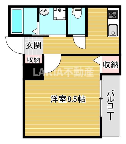 フジパレス長居VII番館(1K/1階)の間取り写真