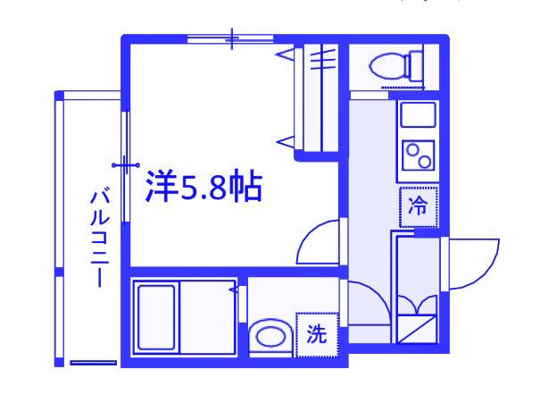 メルディア大宮桜木町I(1K/2階)の間取り写真