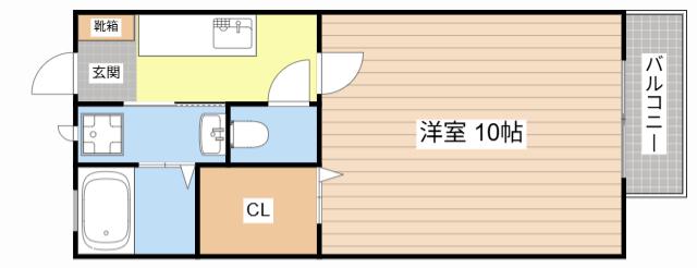 グランサイレンスA棟(1K/1階)の間取り写真