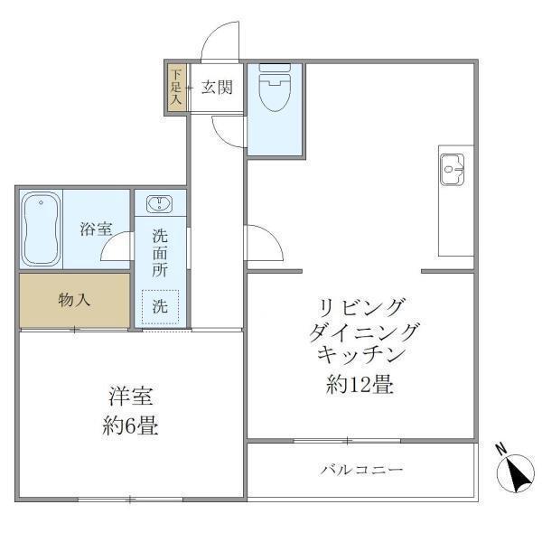 クレル洸雙(1LDK/3階)の間取り写真