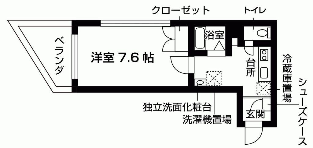 DO MORE KOBE(1K/2階)の間取り写真