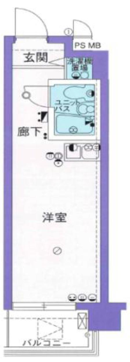 菱和パレス旗の台(ワンルーム/9階)の間取り写真