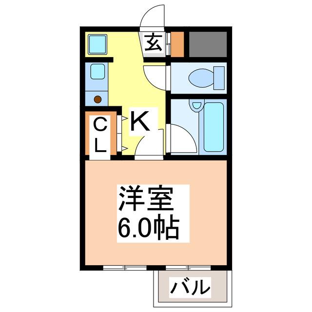 HANO HANO(1K/2階)の間取り写真