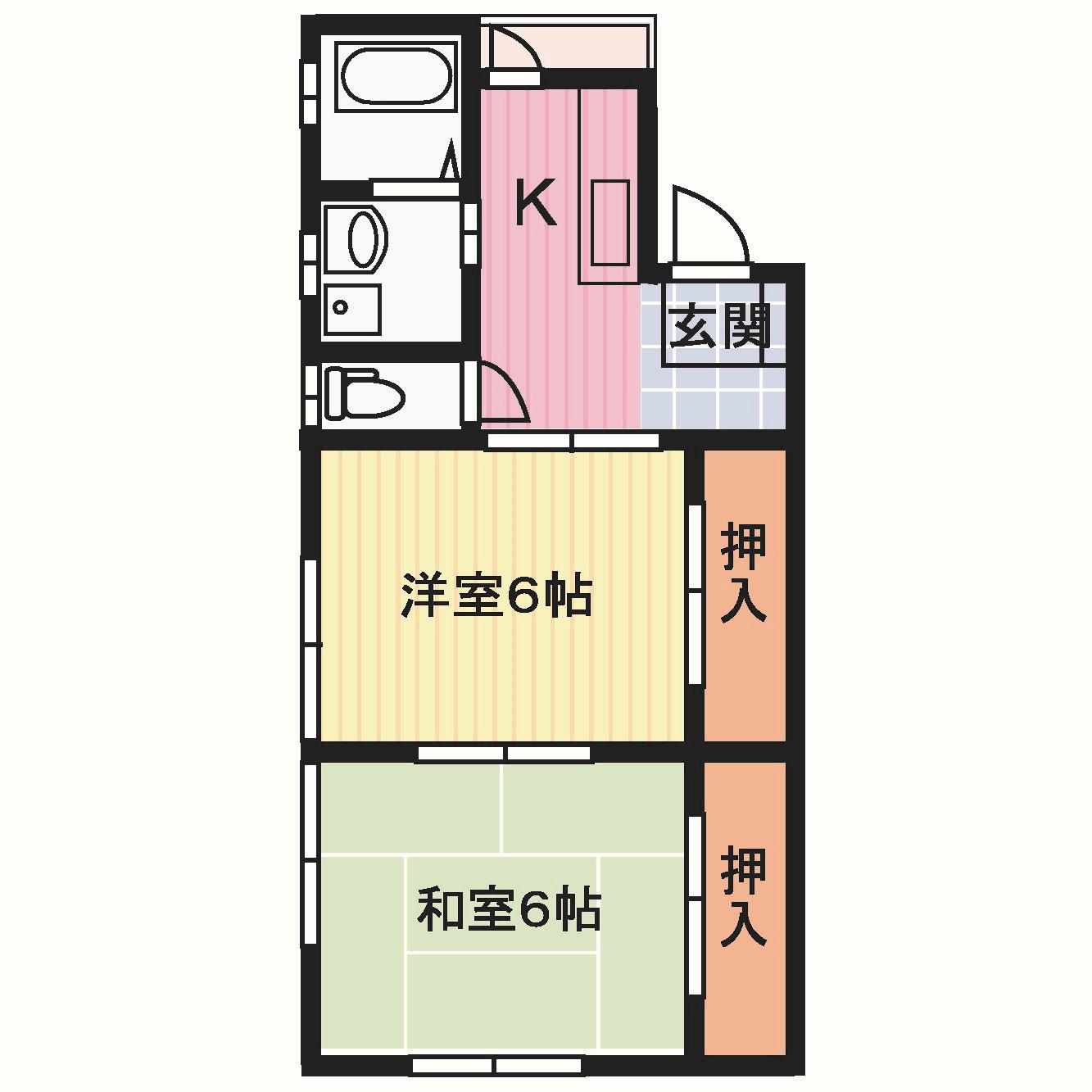 輔仁会ビル(2K/3階)の間取り写真