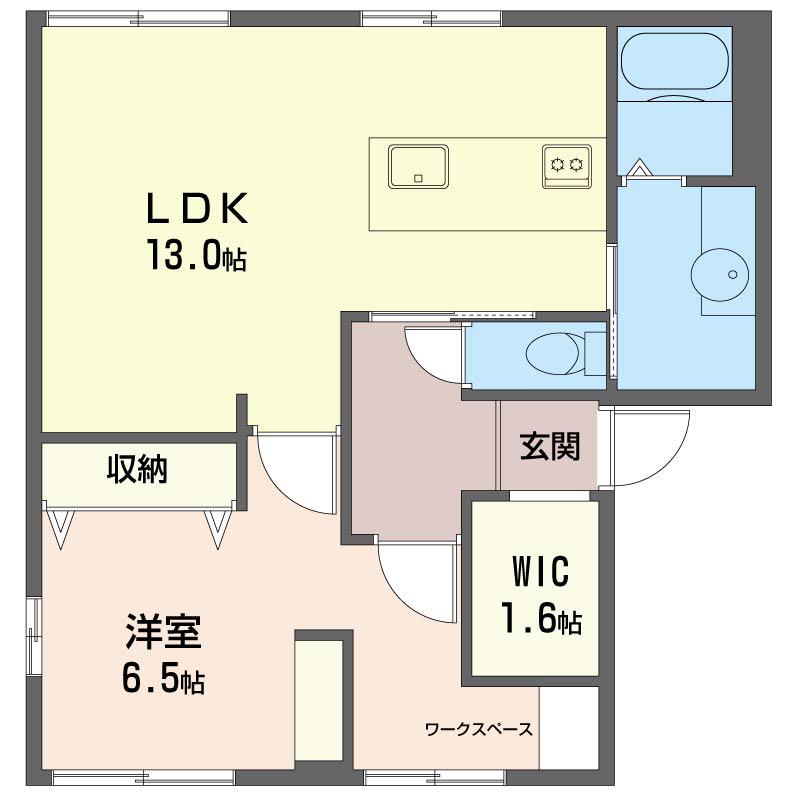フレグランス江戸川台(1LDK/1階)の間取り写真