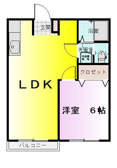 LEONO166(1LDK/2階)の間取り写真