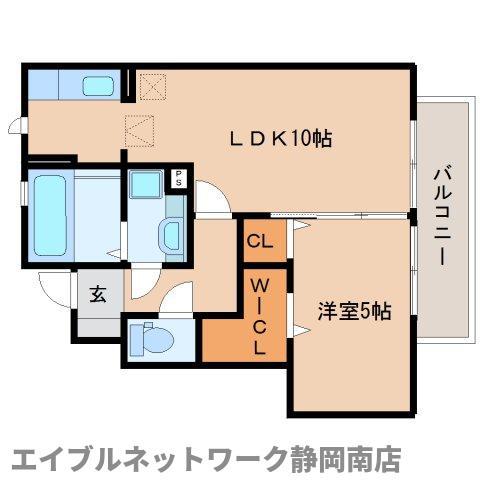 クロスFK(1LDK/1階)の間取り写真