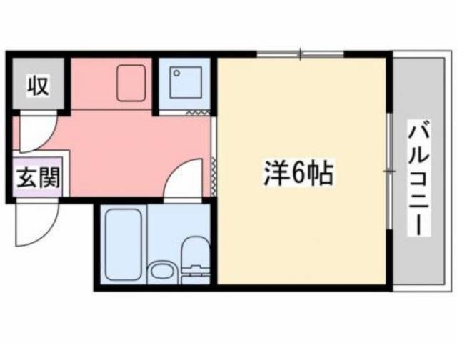メゾンシンセイ(1K/2階)の間取り写真