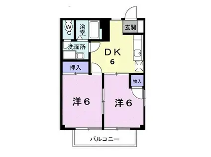 ミューズ松本 VI(2DK/1階)の間取り写真