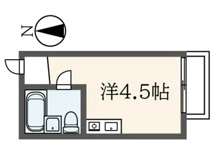 ガーデンハイムI(ワンルーム/1階)の間取り写真