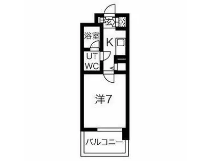 スパシエカステール横浜吉野町(1K/7階)の間取り写真