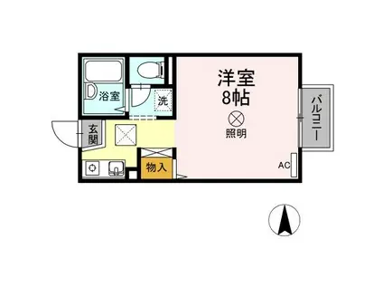 マメゾン津島福居(ワンルーム/1階)の間取り写真
