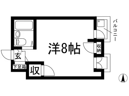 サンロイヤルアキ(ワンルーム/2階)の間取り写真