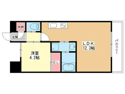 レジディア千里藤白台(1LDK/3階)の間取り写真