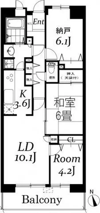 白井ロジュマン 13階階 間取り