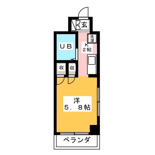 リバティーMA(ワンルーム/4階)の間取り写真