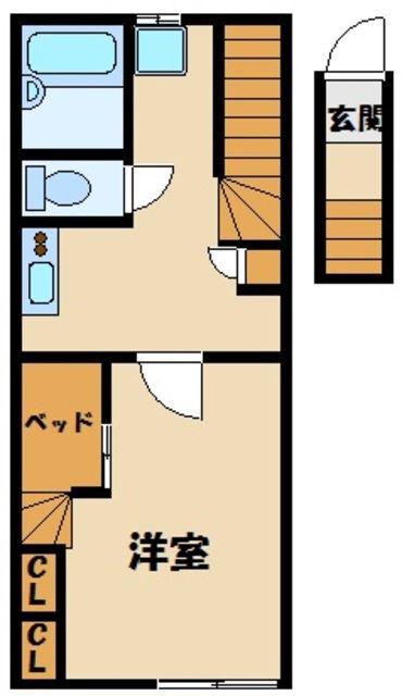 レオパレスエスポワール(1K/2階)の間取り写真
