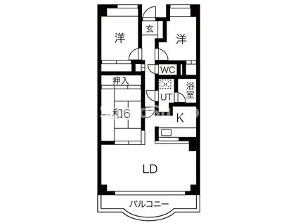 デメテル高取台(3LDK/4階)の間取り写真