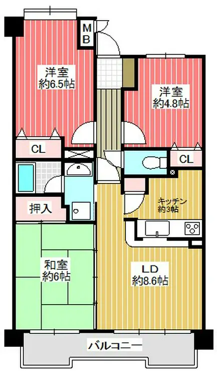 レクセルプラザ西川口 6階階 間取り