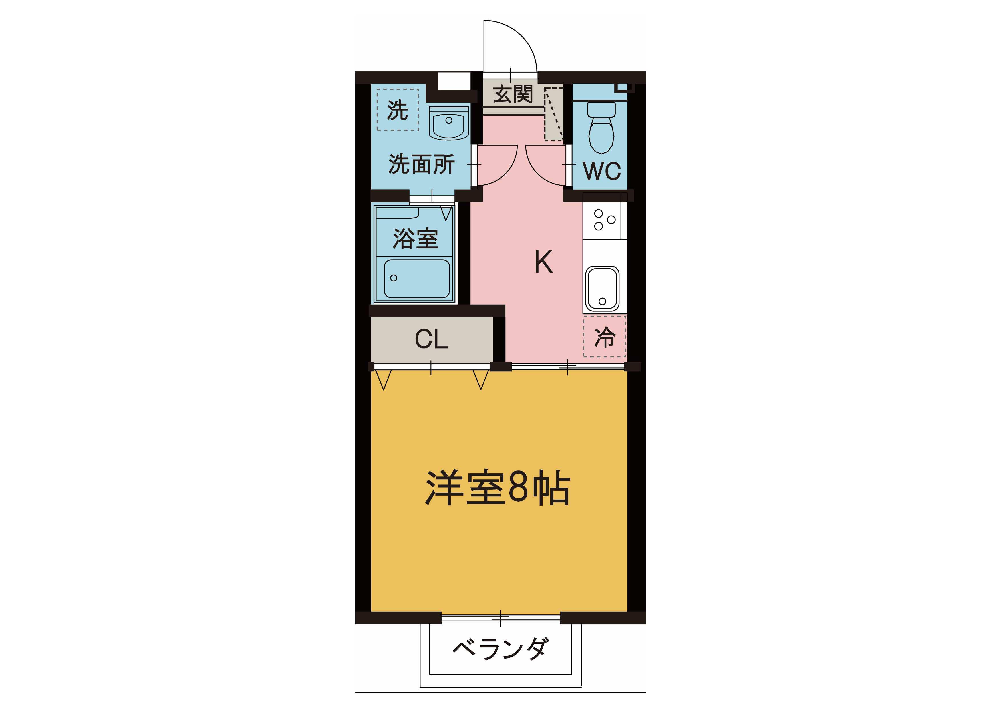 アーデル 加木屋(1K/2階)の間取り写真