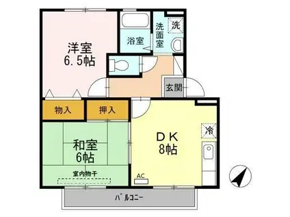 セジュールナガイ(2DK/2階)の間取り写真