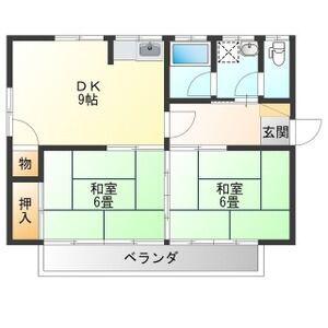 第二橋本マンション(2DK/2階)の間取り写真
