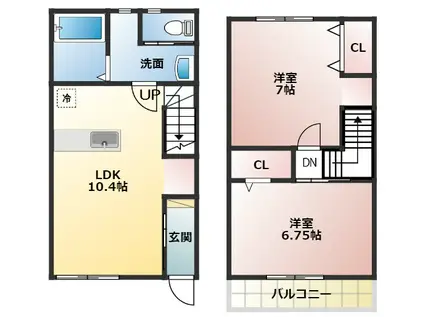 FELICE(2LDK/1階)の間取り写真