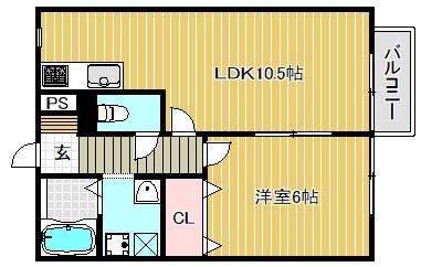 エポワールメゾン(1LDK/1階)の間取り写真