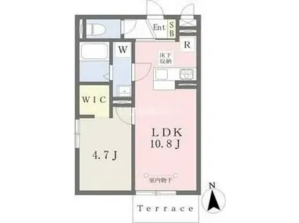 GRACE VERITE(1LDK/1階)の間取り写真